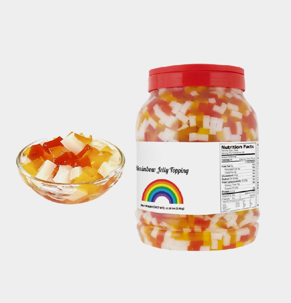 Rainbow coconut jelly